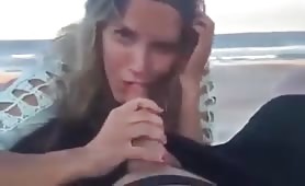 Blonde Girl Wanted To Have Sex On The Beach And Gets Facial
