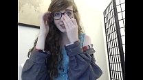 Sexy Redhead Cam Sex Girl With Glasses Spreading Pussy